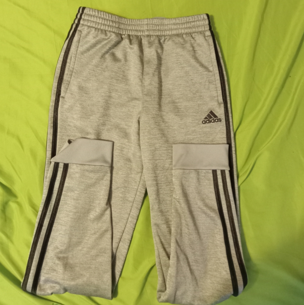 Adidas grey sweatpants.